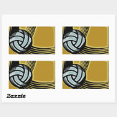 Sticker Rectangulaire Jours dorés - (Feuille)