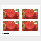 Sticker Rectangulaire Joyeuse couronne de Noël (Feuille)