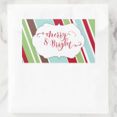 Sticker Rectangulaire Joyeuse et lumineuse typographie rouge avec les (Sac)