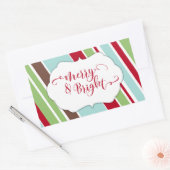 Sticker Rectangulaire Joyeuse et lumineuse typographie rouge avec les (Enveloppe)