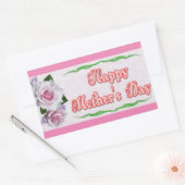 Sticker Rectangulaire Joyeuse fête des mères rose (Enveloppe)