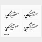 Sticker Rectangulaire Joyeuse journée d'appréciation des employés (Feuille)