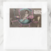 Sticker Rectangulaire Joyeuse Paques (Sac)