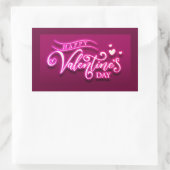 Sticker Rectangulaire Joyeuse Saint-Valentin (Sac)