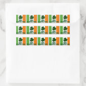 Sticker Rectangulaire Joyeuse St. Patrick's Day, Drapeau irlandais Coule (Sac)