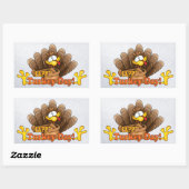 Sticker Rectangulaire joyeuse turquie journée turquie (Feuille)