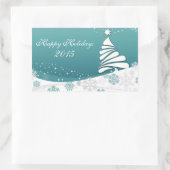 Sticker Rectangulaire Joyeuses fêtes (Sac)