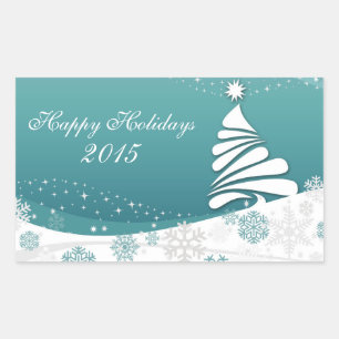 Sticker Rectangulaire Joyeuses fêtes