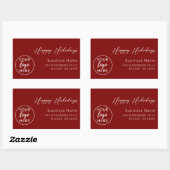 Sticker Rectangulaire Joyeuses Fêtes d'affaires (Feuille)