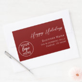 Sticker Rectangulaire Joyeuses Fêtes d'affaires (Enveloppe)