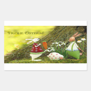 Sticker Rectangulaire Joyeuses Pâques