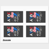 Sticker Rectangulaire Joyeux 4 juillet-97958 (Feuille)