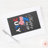 Sticker Rectangulaire Joyeux 4 juillet-97958 (Enveloppe)