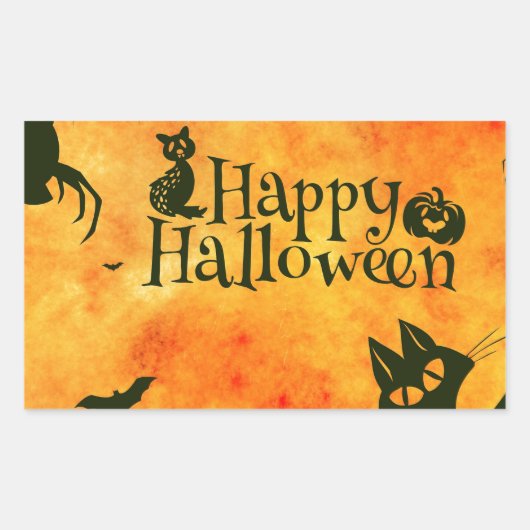 Sticker Rectangulaire joyeux alloween (Devant)