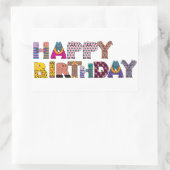 Sticker Rectangulaire Joyeux anniversaire (Sac)
