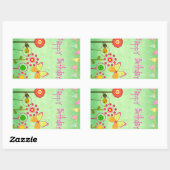 Sticker Rectangulaire Joyeux anniversaire (Feuille)