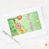 Sticker Rectangulaire Joyeux anniversaire (Enveloppe)