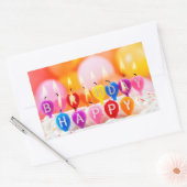 Sticker Rectangulaire Joyeux anniversaire (Enveloppe)