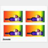 Sticker Rectangulaire joyeux anniversaire (Feuille)