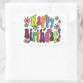 Sticker Rectangulaire Joyeux anniversaire (Sac)
