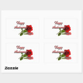 Sticker Rectangulaire Joyeux anniversaire (Feuille)