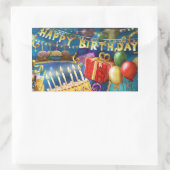 Sticker Rectangulaire Joyeux anniversaire (Sac)