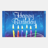 Sticker Rectangulaire Joyeux anniversaire (Devant)