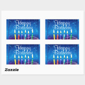 Sticker Rectangulaire Joyeux anniversaire