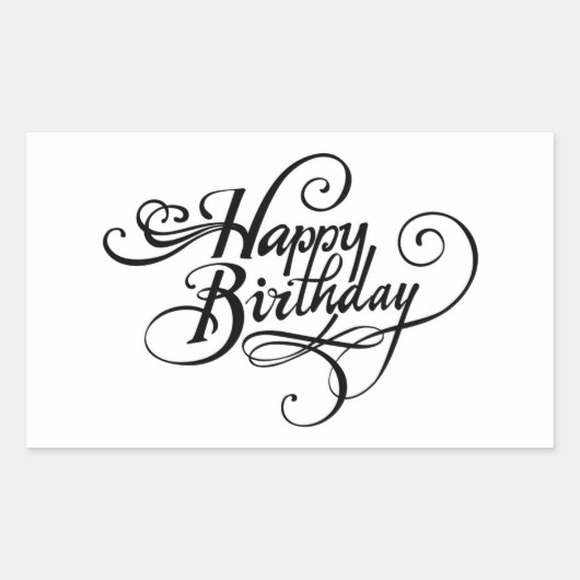 Sticker Rectangulaire Joyeux anniversaire (Devant)