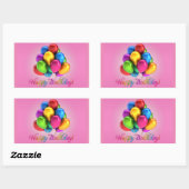 Sticker Rectangulaire Joyeux anniversaire (Feuille)