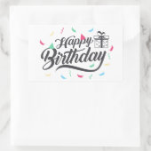 Sticker Rectangulaire Joyeux Anniversaire (Sac)