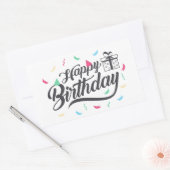 Sticker Rectangulaire Joyeux Anniversaire (Enveloppe)