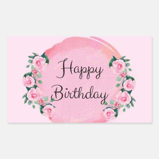 Sticker Rectangulaire Joyeux anniversaire (Devant)