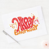 Sticker Rectangulaire Joyeux anniversaire (Enveloppe)
