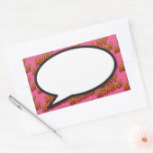 Sticker Rectangulaire Joyeux Anniversaire Discours Bubble Fun Retro Comi (Enveloppe)