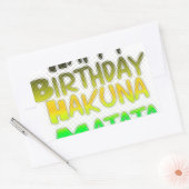 Sticker Rectangulaire Joyeux anniversaire Hakuna Matata eco Inspirationa (Enveloppe)