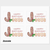 Sticker Rectangulaire Joyeux anniversaire Jésus (Feuille)