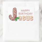 Sticker Rectangulaire Joyeux anniversaire Jésus (Sac)