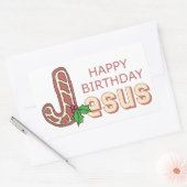 Sticker Rectangulaire Joyeux anniversaire Jésus (Enveloppe)