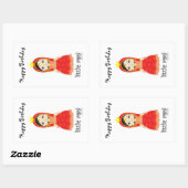 Sticker Rectangulaire Joyeux anniversaire Little Rani (Feuille)