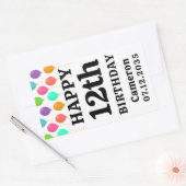 Sticker Rectangulaire Joyeux Anniversaire N'Importe Quel Âge Personnalis (Enveloppe)