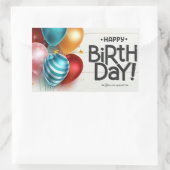 Sticker Rectangulaire Joyeux anniversaire ! Vous êtes spécial ! (Sac)