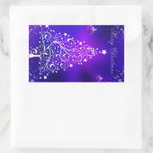 Sticker Rectangulaire Joyeux arbre blanc de noël (Sac)