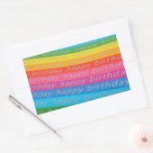 Sticker Rectangulaire Joyeux Arrière - plan d'anniversaire (Enveloppe)