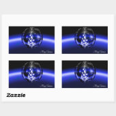 Sticker Rectangulaire Joyeux ballon de noël (Feuille)