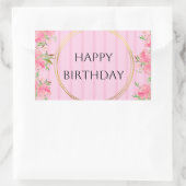 Sticker Rectangulaire Joyeux Ballons d'anniversaire (Sac)