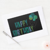 Sticker Rectangulaire Joyeux Ballons d'anniversaire (Enveloppe)