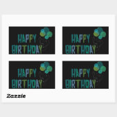 Sticker Rectangulaire Joyeux Ballons d'anniversaire (Feuille)