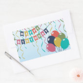 Sticker Rectangulaire Joyeux Ballons d'anniversaire (Enveloppe)
