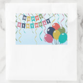 Sticker Rectangulaire Joyeux Ballons d'anniversaire (Sac)